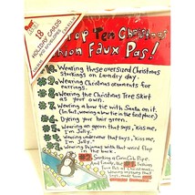  Over Easy The Top 10 Christmas Fashion Faux Pas Cards Set of 18 Vintage - £7.72 GBP