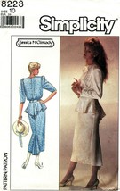 Misses 2-Piece DRESS Vintage 1987 Simplicity Pattern 8223 Size 10 - $12.00
