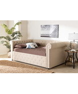 Vance Beige Fabric Upholstered Queen Size Daybed - €859,15 EUR