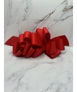 Oversized Grosgrain Red Big Hair Bow Ribbon Clip Puffy Barrette 9”￼ - £7.49 GBP