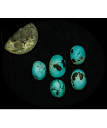 10.5 cwt.Vintage Persian Matched Lot of 5 Turquoise Cabochons - £46.98 GBP