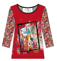 Maloka: Find The Artist Shimmering Colors Of MontMartre Back Cut Out Art Top (2 - £60.30 GBP