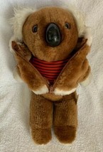 12&quot; VINTAGE INTERPUR Plush PANDA BROWN &amp; WHITE TEDDY BEAR In Hooded Jack... - £11.98 GBP