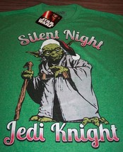 Star Wars Yoda As Santa Christmas Silent Night Jedi Knight T-Shirt Small New - £15.87 GBP