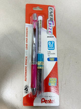 NEW Pentel EnerGize Deluxe .7mm Mechanical Pencil Pink w/Lead &amp; Eraser Refills - £5.10 GBP