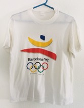 Vtg 1988 Barcelona 1992 Olympic Summer Games Spain Single Stitch T Shirt Thin - £37.27 GBP