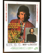 George Harrison Eric Clapton Concert Poster Tokyo 1991 ORIGINAL - €129,37 EUR