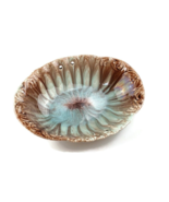 Bay West German pottery bowl or basket 1950s drip glaze dish - $31.72 CAD