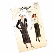 Very Easy Vogue 9171 Jacket Skirt Blouse Sewing Pattern Misses 6 8 10 1984 Uncut - £11.86 GBP