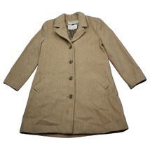 Kristen Blake Jacket Womens 10 Brown Long Sleeve Button Up Collared Blazer - £22.87 GBP