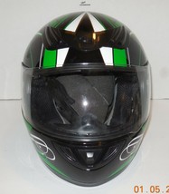 HAWK Motorcycle Motocross Full Face Helmet Size Medium Green Black DOT a... - $70.62