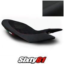 Ducati Hypermotard Seat Cover 2013-2018 Black Red Luimoto Tec-Grip Suede Carbon - £225.16 GBP