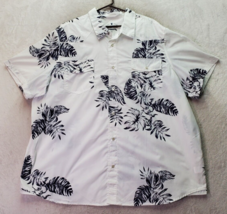 Liberty Blues Shirt Men Big 3XL White Hawaiian Cotton Collared Pearl Snap Button - £21.93 GBP