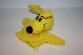 Kids Yellow Black Puppy Dog Puppet 8&quot; Plush Small Stuffed Animal Soft To... - £6.27 GBP