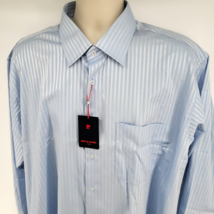 Pierre Cardin Paris Men&#39;s Blue Long Sleeve Button Shirt Size XXL - £23.26 GBP