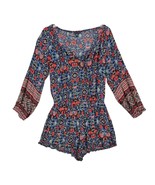 American Eagle Outfitters Sz M Floral One-Pc Romper Shorts Boho Cottagec... - $26.46 CAD