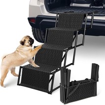 Foldable Dog Stairs for Large Dogs - Portable Dog Car Ramp (Up to 150LBS) - $29.02