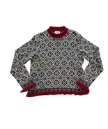 Talbots Vintage Womens Black White Red Diamond Pattern vintage Sweater S... - $407.18 MXN