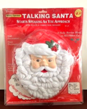 Telco Motion Activated Santa Claus Head Musical Hanging Christmas 1995 VTG - £27.50 GBP
