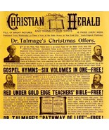 Christian Herald Dr Talmage 1894 Bible Advertisement Victorian XL DWII11 - £31.44 GBP