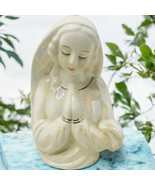 Vtg 60’s Praying Madonna Virgin Mary Opalescent Planter Religious Figurine - $14.84