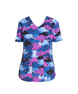 Disney Eeyore Rain Women’s V-Neck Scrub Top, Size 3XL - $401.00 MXN