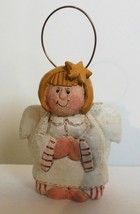 Little Angel with Halo and Star 3.5&quot; Plus Halo Standing or Ornament Hand Painted - £11.07 GBP