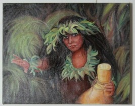 Untitled (Polynesian Woman w/ Drum) By Anthony Sidoni 2001 Signed Oil on Canvas - £8,560.25 GBP