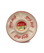 Coca-Cola Ceramic Chip and Dip Veggie Plate Platter Serving Piece - £19.22 GBP