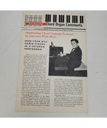 Vintage 1954 Hammond Chord Organ Comments Mailer Brochure Ephemera - $11.30