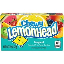 Chewy Lemonhead, Tropical Candy, 0.8 Oz Snack size box (Box of 24) - £11.26 GBP