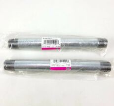 (Lot of 2) Galvanized Steel Pipe Nipple 1/2 x 8" by LDR Industries Inc  New - $14.49