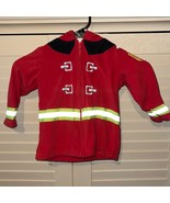 Boys 24 month fleece fire fighter jacket with fire fighter helmet for hood - £10.04 GBP