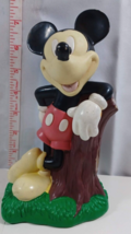 VTG 1994 Disney Just Toys Mickey Mouse Plastic Coin Piggy Bank 8&quot; with S... - $14.85