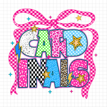 Cardinals Mascot PNG, Lightning Bolt Checkered Coquette Bow PNG Spirit C... - $46.73 MXN