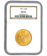 1911 Gold Indian Eagle Graded by NGC as MS-62 - $3,281.39 CAD