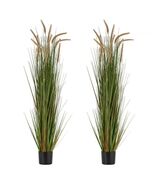  Artificial Grass Plant, 2 Pack 59 inch Horsetail Reed Grass in Pot, Premium PVC - $111.25