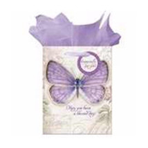 Christian Art Gifts Gift Bag-Butterfly Blessings Blessed Day with Tag &amp; ... - $31.08