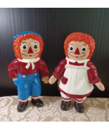 Vintage Raggedy Ann And Andy Ceramic Figures  12&quot; Tall - $32.59 CAD