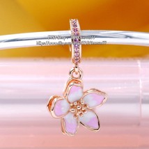 2022 Spring Release 14k Rose Gold-Plated Cherry Blossom Dangle Charm  - £14.03 GBP