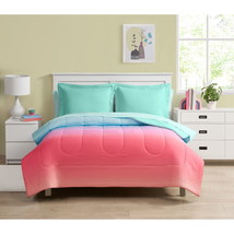 7 Piece Rainbow Ombre Polyester Bedding Set for Girls, Full - £49.66 GBP