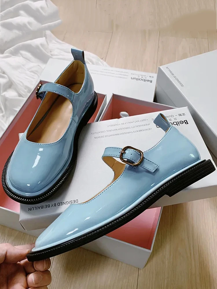 Latform mary jane shoes women gothic retro patent leather loafers 2021 designer fashion thumb200