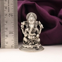 BIS HALLMARKED 925 Silver Antique 3D Ganesha Idol - pure silver gift items  - £43.67 GBP+