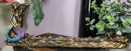 Coastal Sun Bathing Mermaid Over Ocean Waves Candle Holder Incense Burner - €20,74 EUR