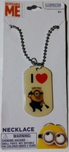 Despicable Me Dog Tag Necklace - I Love Minions - $6.86