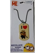 Despicable Me Dog Tag Necklace - I Love Minions - £5.38 GBP