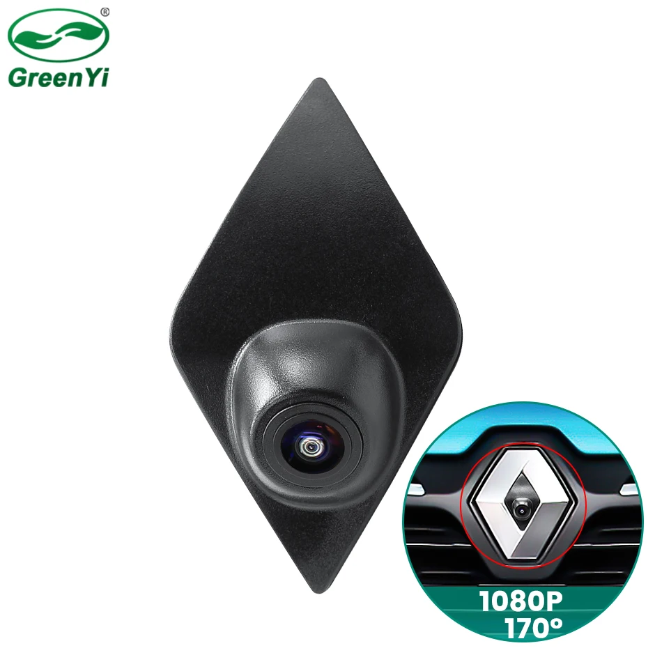 Isheye lens ahd 1080p car logo install front view camera for renault megane trafic clio thumb200