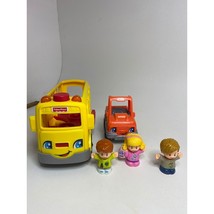2016 Fisher Price School Bus with 3 Little People/w.  Open Top Jeep 2017 - £17.35 GBP