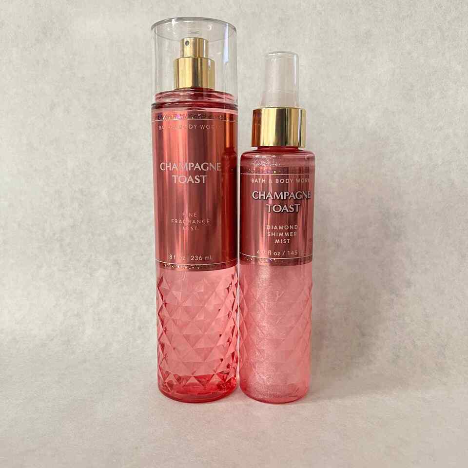 Bath & Body Works Champagne Toast Fine Fragrance Mist & Shimmer Mist Set