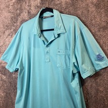 Travis Mathew Polo Shirt Mens 2XL XXL Light Blue Performance Timberstone... - $13.89
